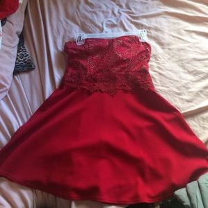 Red formal dress