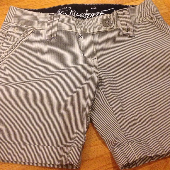 Esprit Navy White Striped Sailor Shorts size 0 XS