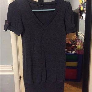 Cotton grey bodycon dress