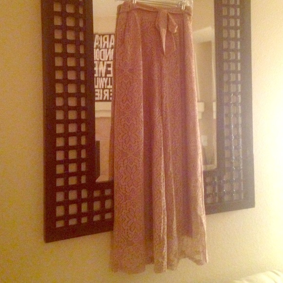 LACE PALAZZO PANTS
