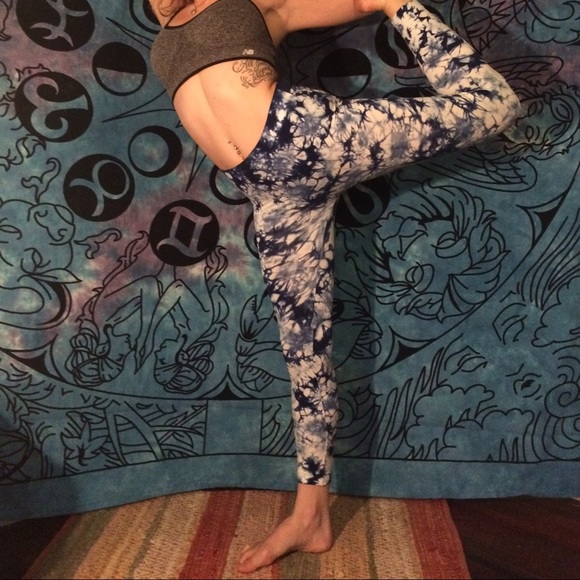 Delicious hippie gypsy yoga tie dye leggings Osfm - Picture 2 of 4