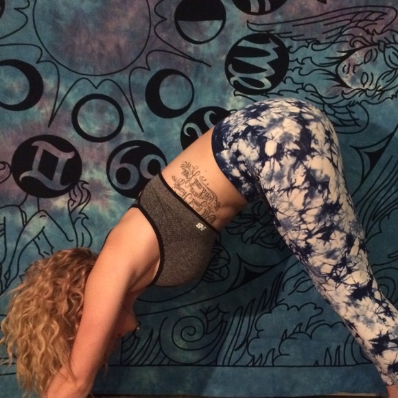 Delicious hippie gypsy yoga tie dye leggings Osfm - Picture 3 of 4