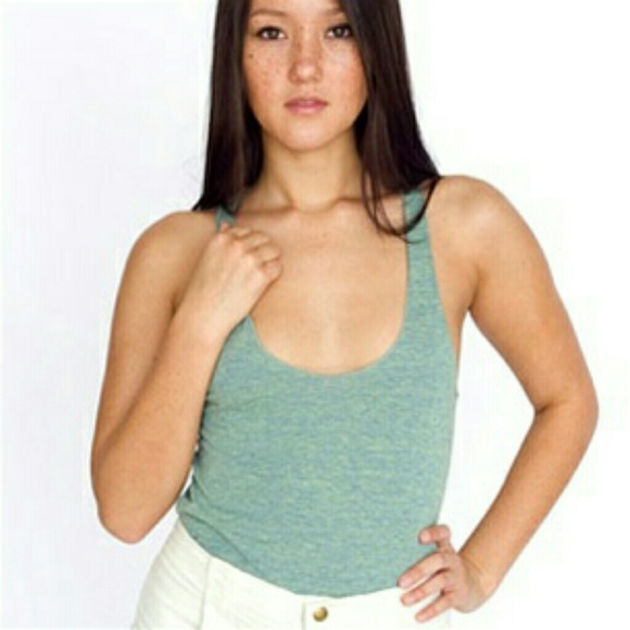 American Apparel Triblend Lemon Racerback Tank Top