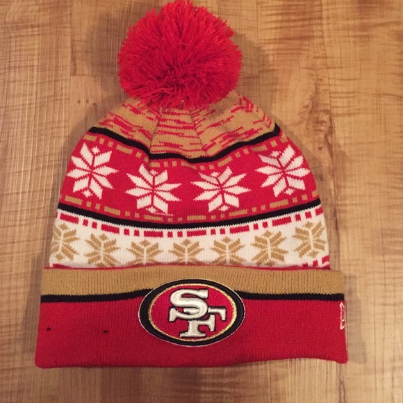 49ers BEANIE with pom!!