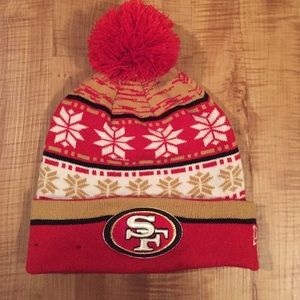 49ers BEANIE with pom!!