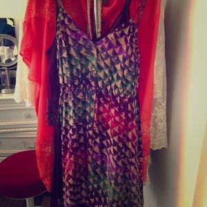 Patterned silk dress