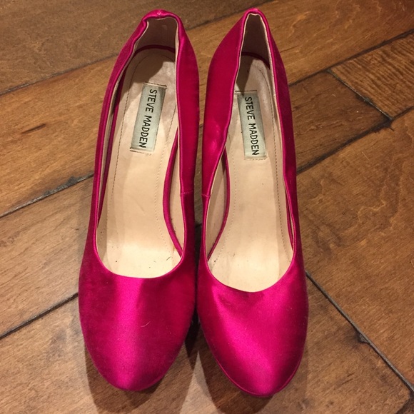 Pink Steve Madden crystal heels