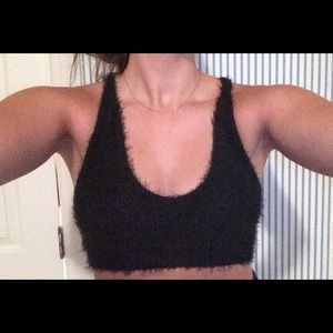 Urban outfitters kimchi blue M fuzzy crop tank