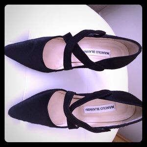 MANOLO BLAHNIK PONY HAIR *MINT*