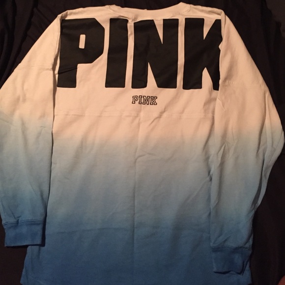 *VS PINK NWOT Ombré Crew (Blue/White)/Size: Small) - Picture 2 of 3