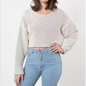 American Apparel cropped reversible easy sweater