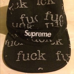 Supreme Black f&ck hat