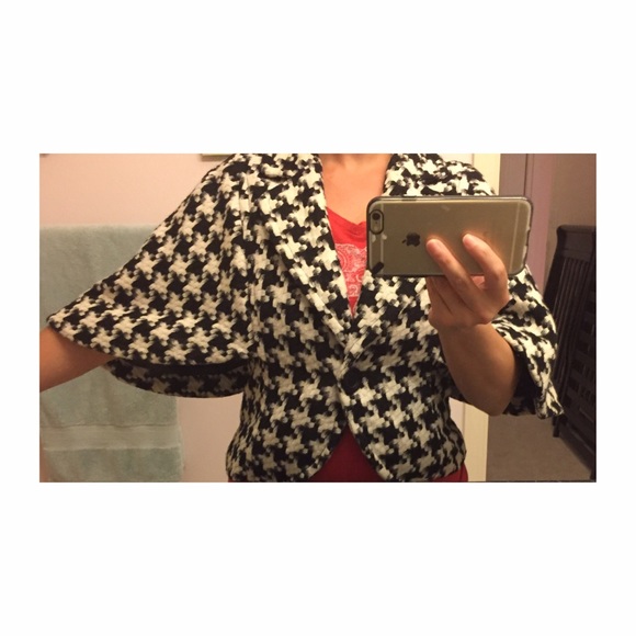 Sold! Karen Kane houndstooth jacket Sz s - Picture 4 of 4