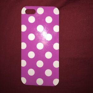 Purple & White Polka Dot iPhone 5/5s Case