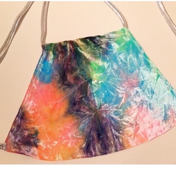 Rave with my gente rave tie dye velvet halter top