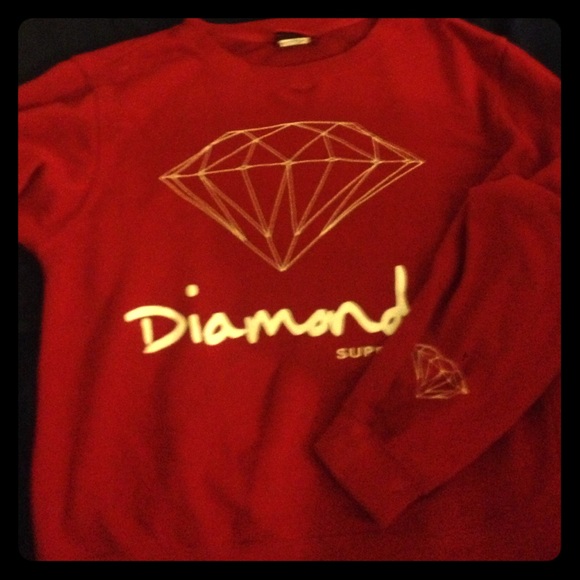 Diamond Supply Co red sweater