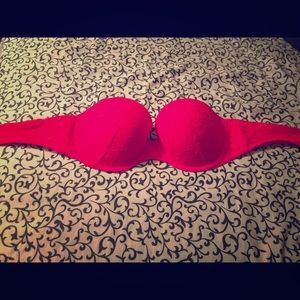 Red Victoria's Secret Strapless Red Bra