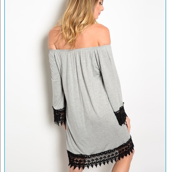 ⭐️5 STAR rated! CABANA gray & black dress - Picture 3 of 5