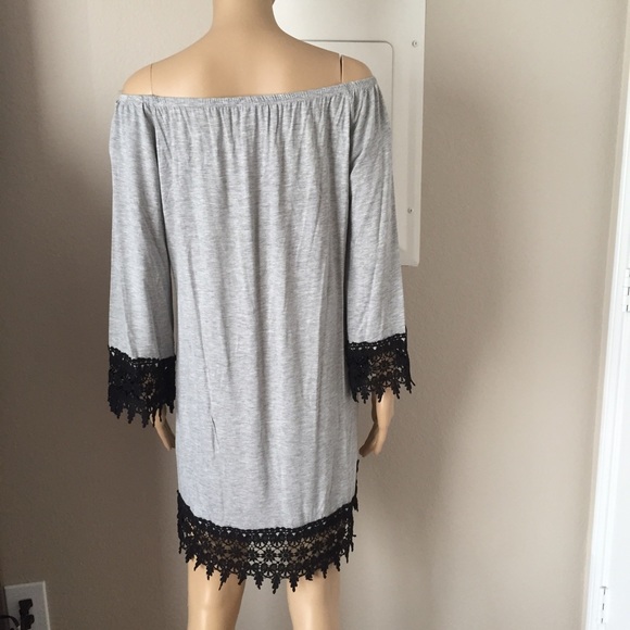 ⭐️5 STAR rated! CABANA gray & black dress - Picture 4 of 5