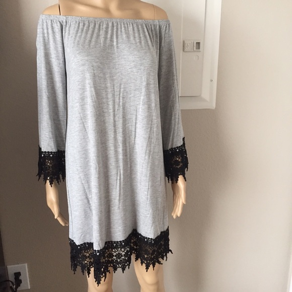 ⭐️5 STAR rated! CABANA gray & black dress - Picture 5 of 5