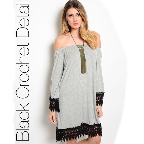 ⭐️5 STAR rated! CABANA gray & black dress - Picture 2 of 5