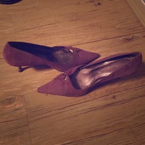 Purple Suede BCBGirls Point Toe Heels