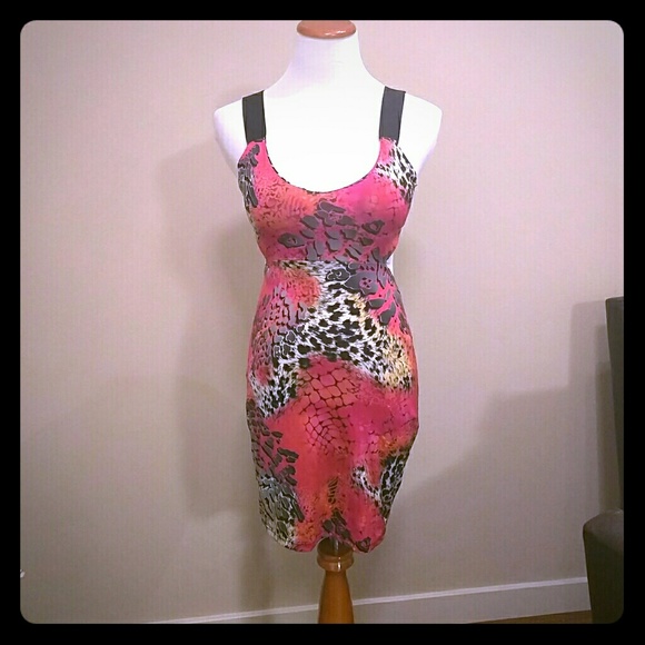 Printed cut out dress