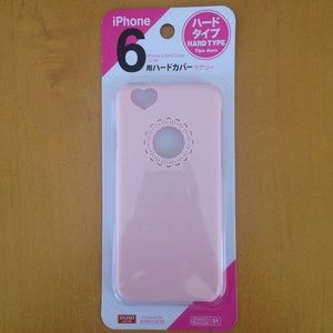 Pink Pastel Heart Lace IPhone 6 Hard Case