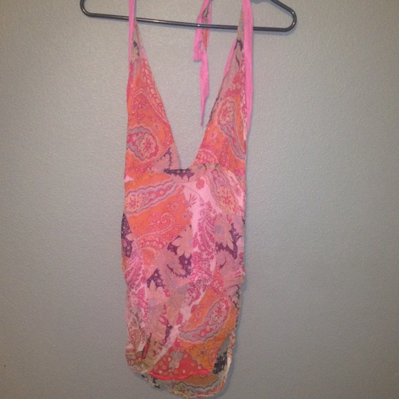 Vintage silk halter top