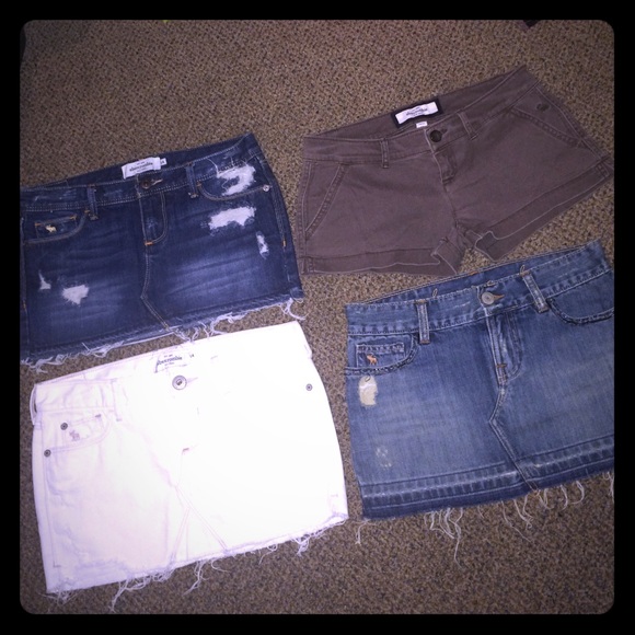 Abercrombie kids BUNDLE denim skirts;