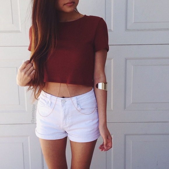 Two Ribbed Crop Tee - Picture 2 of 4