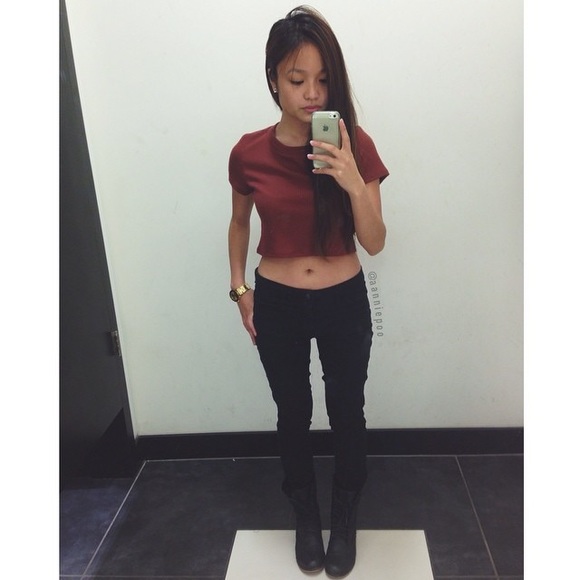 Two Ribbed Crop Tee - Picture 4 of 4