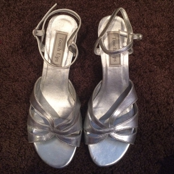 Silver dress shoes