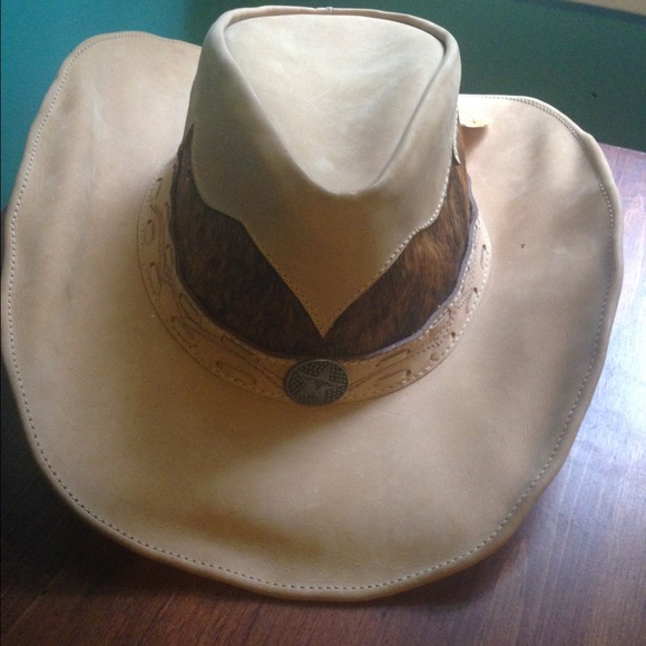 Genuine leather cowboy hat