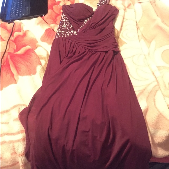 Plum prom dress