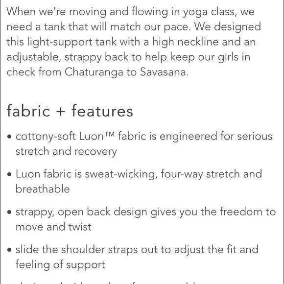 Lululemon Dancing Warrior Tank - Picture 4 of 4