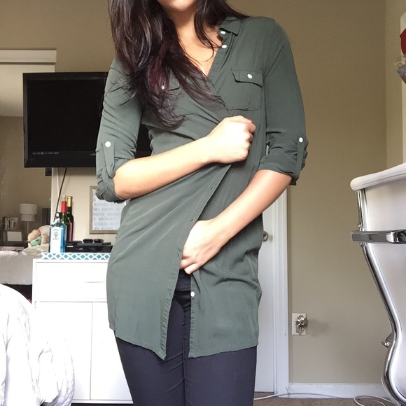 🚫SOLD in bundle🚫Old Navy green jacket or dress - Picture 2 of 4