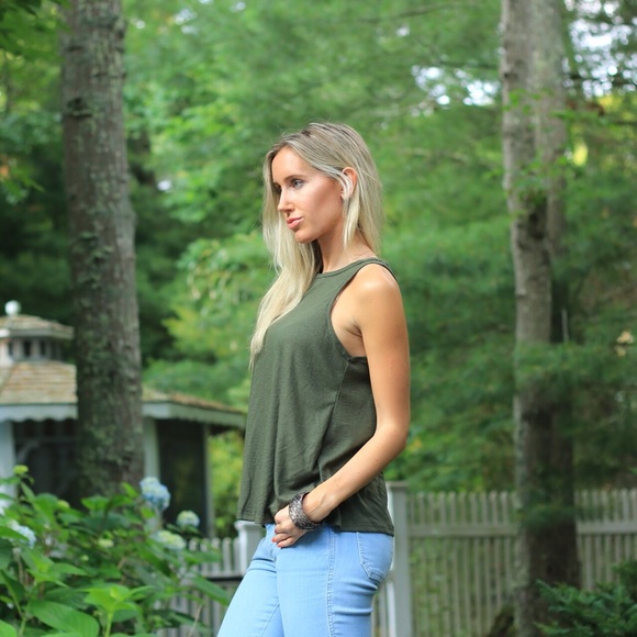 ️SOLD OUT Free People Hunter Green Tank Top - Picture 3 of 4
