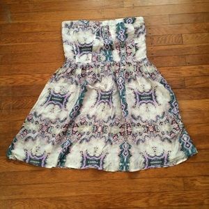 Colorful Strapless Dress