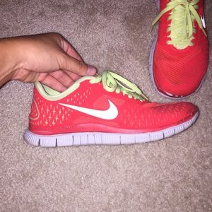 Orange & Yellow Nike Free Runs