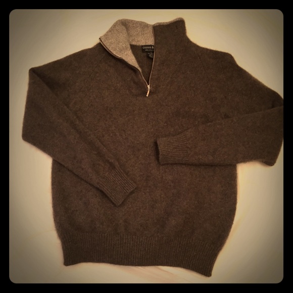 Cashmere zip up Pullover Sweater - Picture 1 of 3