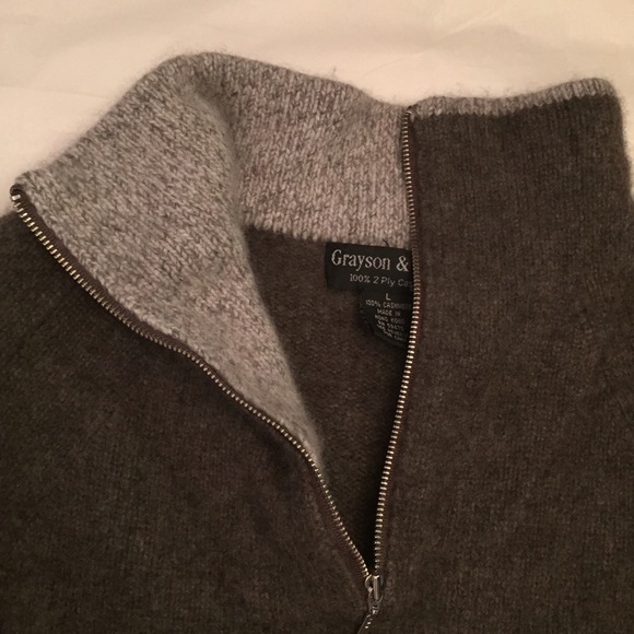 Cashmere zip up Pullover Sweater - Picture 2 of 3