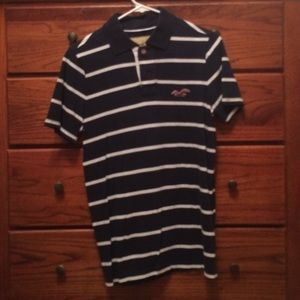 Men's striped collard shirt
