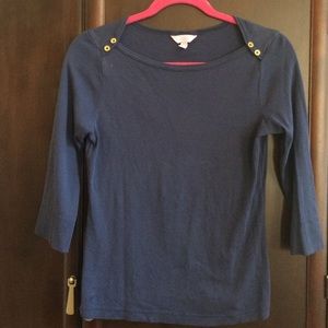 Size small, Lilly Pulitzer Navy Blue Ling Sleeve