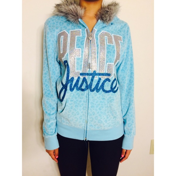 FINAL PRICE|Justice 'Peace' zip up sweater