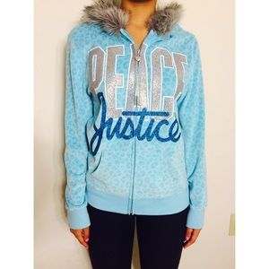 FINAL PRICE|Justice 'Peace' zip up sweater