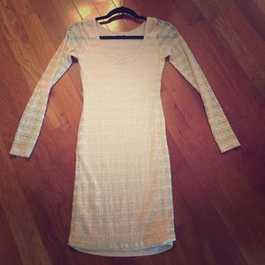 Long sleeve forever 21 dress cream color