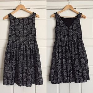 Black and white dress with full skirt style