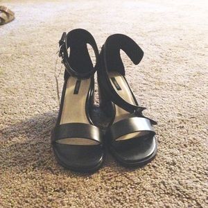 Black strappy heels