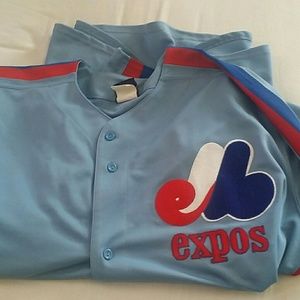 MLB Expos Button Up Jersey size 4x